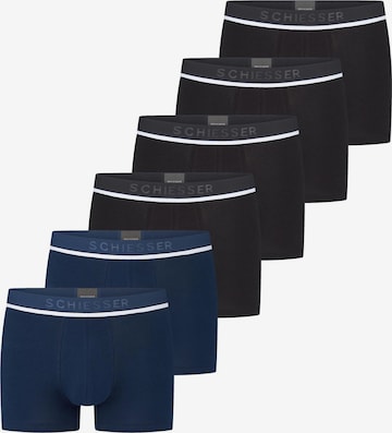 SCHIESSER Boxershorts '95/5 Organic Cotton' in Blauw: voorkant