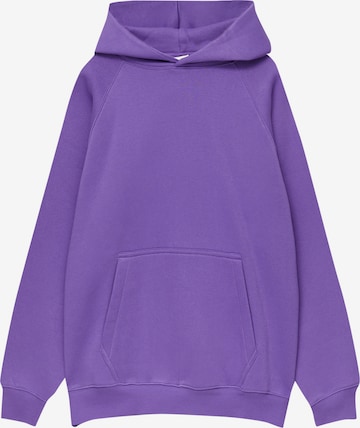 Sweat-shirt Pull&Bear en violet : devant