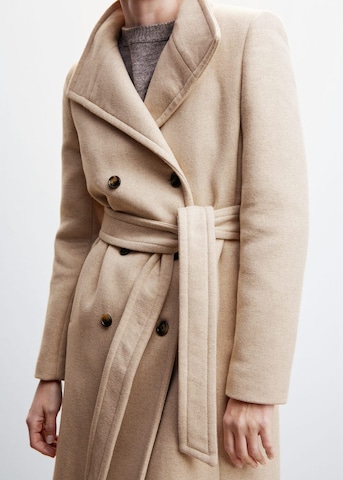 MANGO Between-Seasons Coat 'Sirenita' in Beige