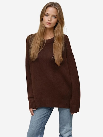 Hiccup Pullover in Braun: Vorderseite
