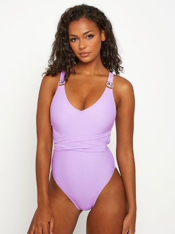 Moda Minx Bralette Swimsuit 'Amour' in Purple: front