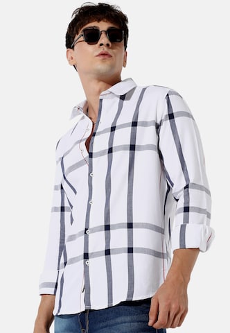 Campus Sutra Regular fit Overhemd 'Calvin' in Wit