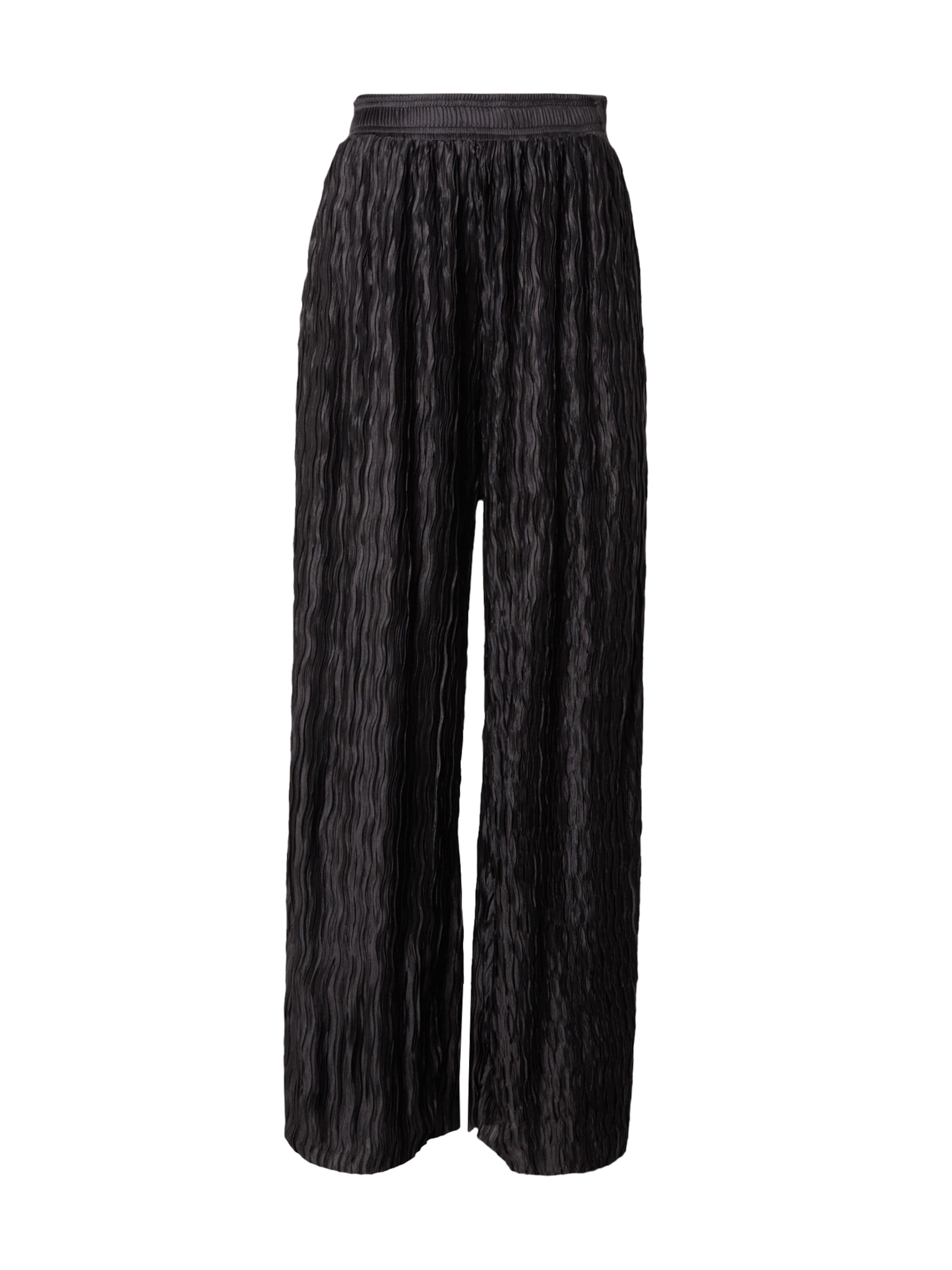 mbym Wide leg Broek &#x27;Asaka-M&#x27; in Zwart: voorkant
