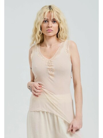 Seamless Basic Top 'Lacey' in Beige: Vorderseite
