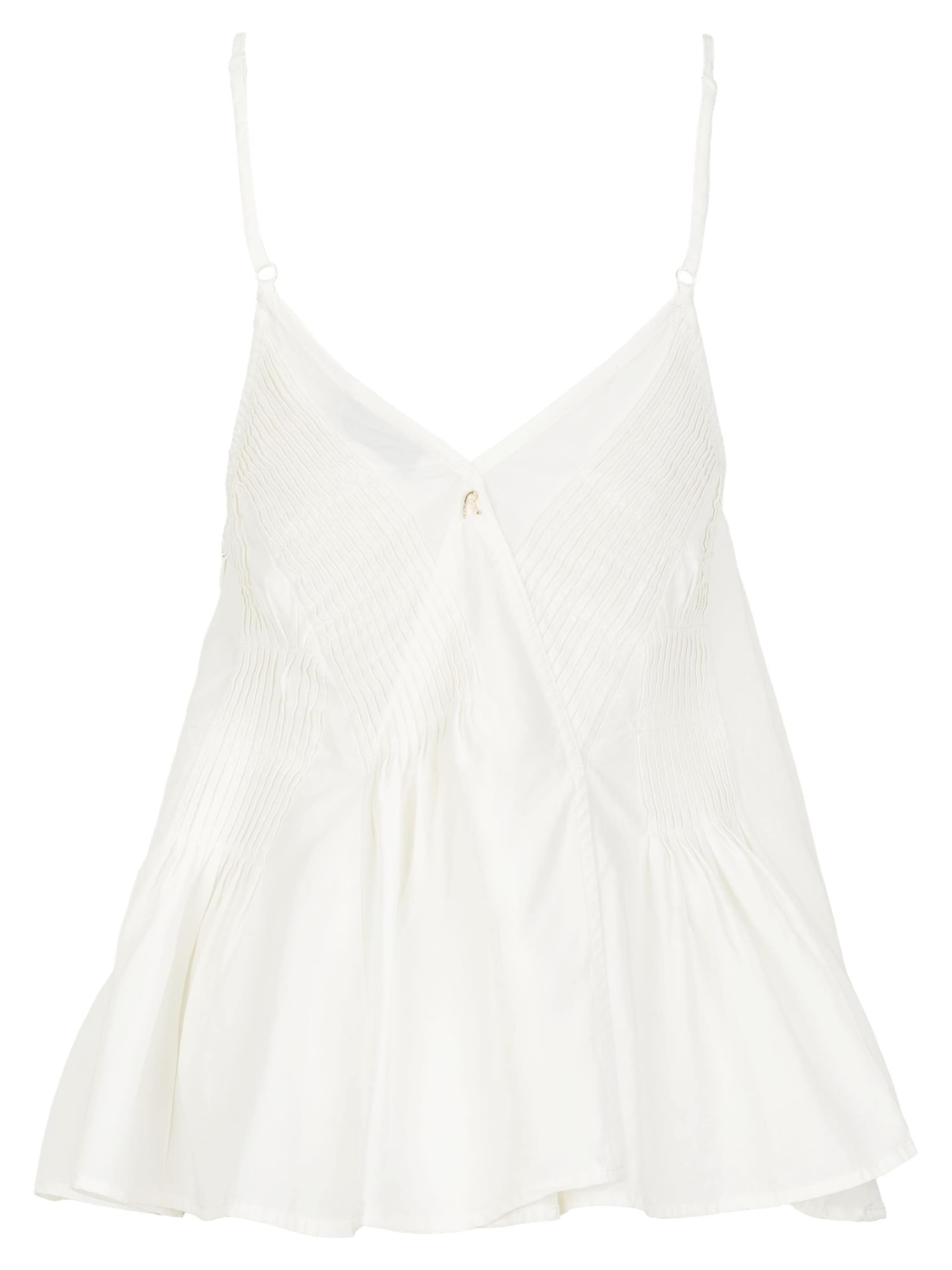 REPLAY Top 'COMPONENTI MISTI' in Wit: voorkant