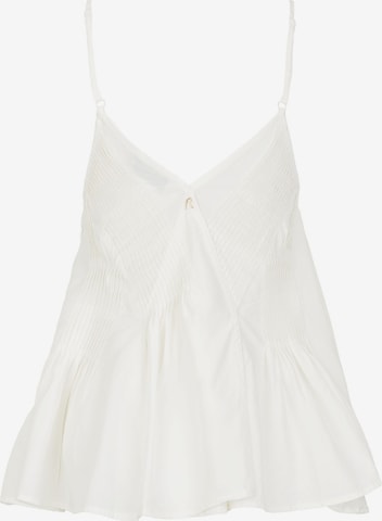 REPLAY Top 'COMPONENTI MISTI' in Wit: voorkant