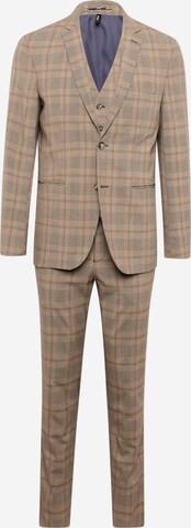 SELECTED HOMME Slim fit Suit in Brown: front