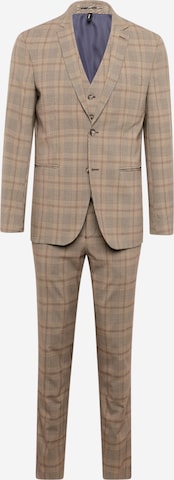 SELECTED HOMME Slim fit Suit in Brown: front