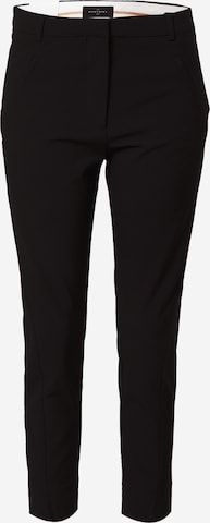 Coupe slim Pantalon 'Angelie Split' FIVEUNITS en noir : devant