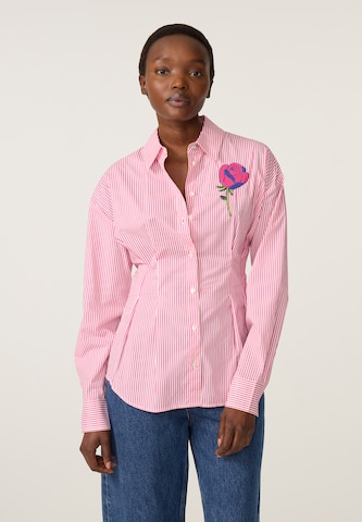 Fabienne Chapot Blouse in Roze: voorkant