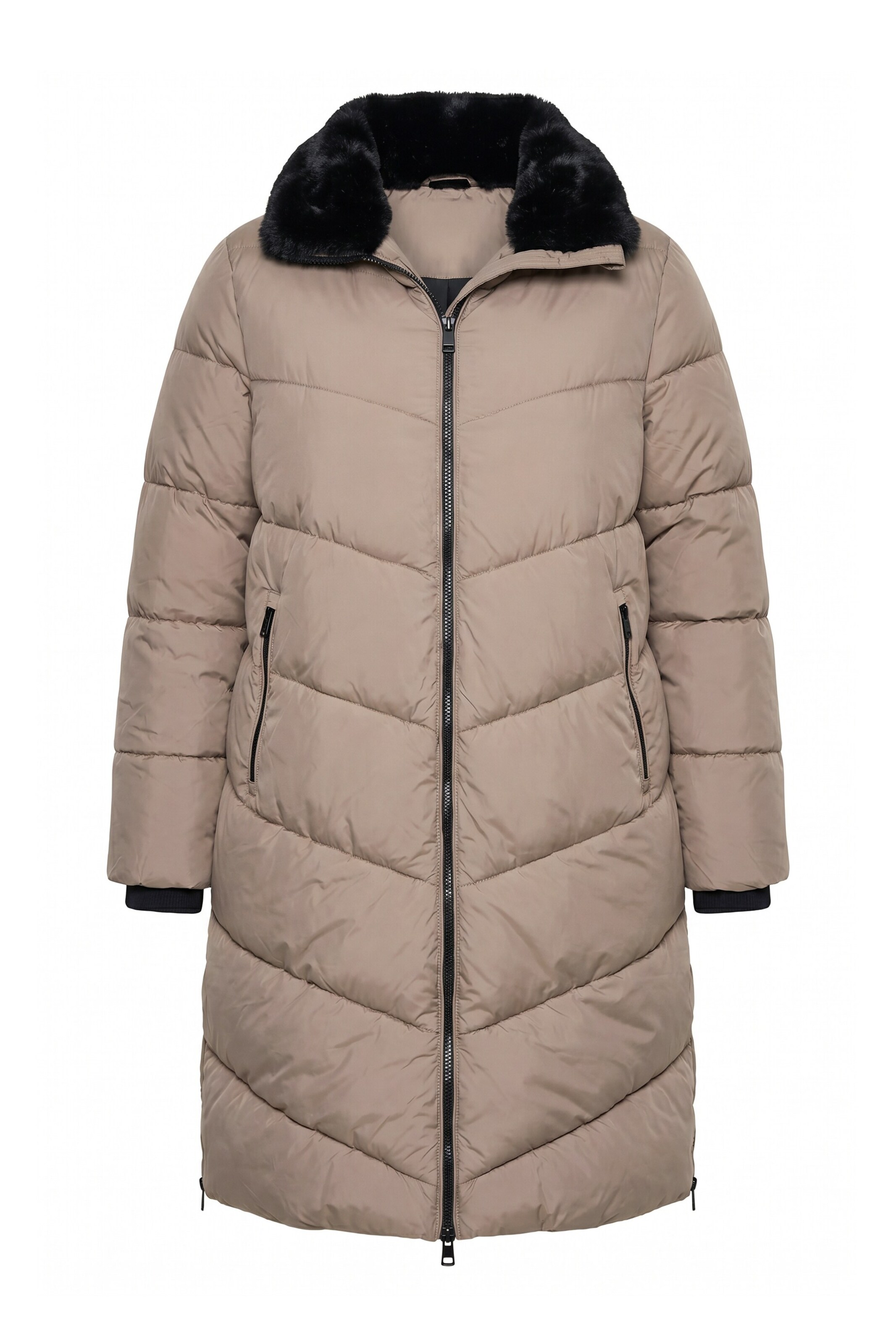 Ulla Popken Winter coat in Brown: front