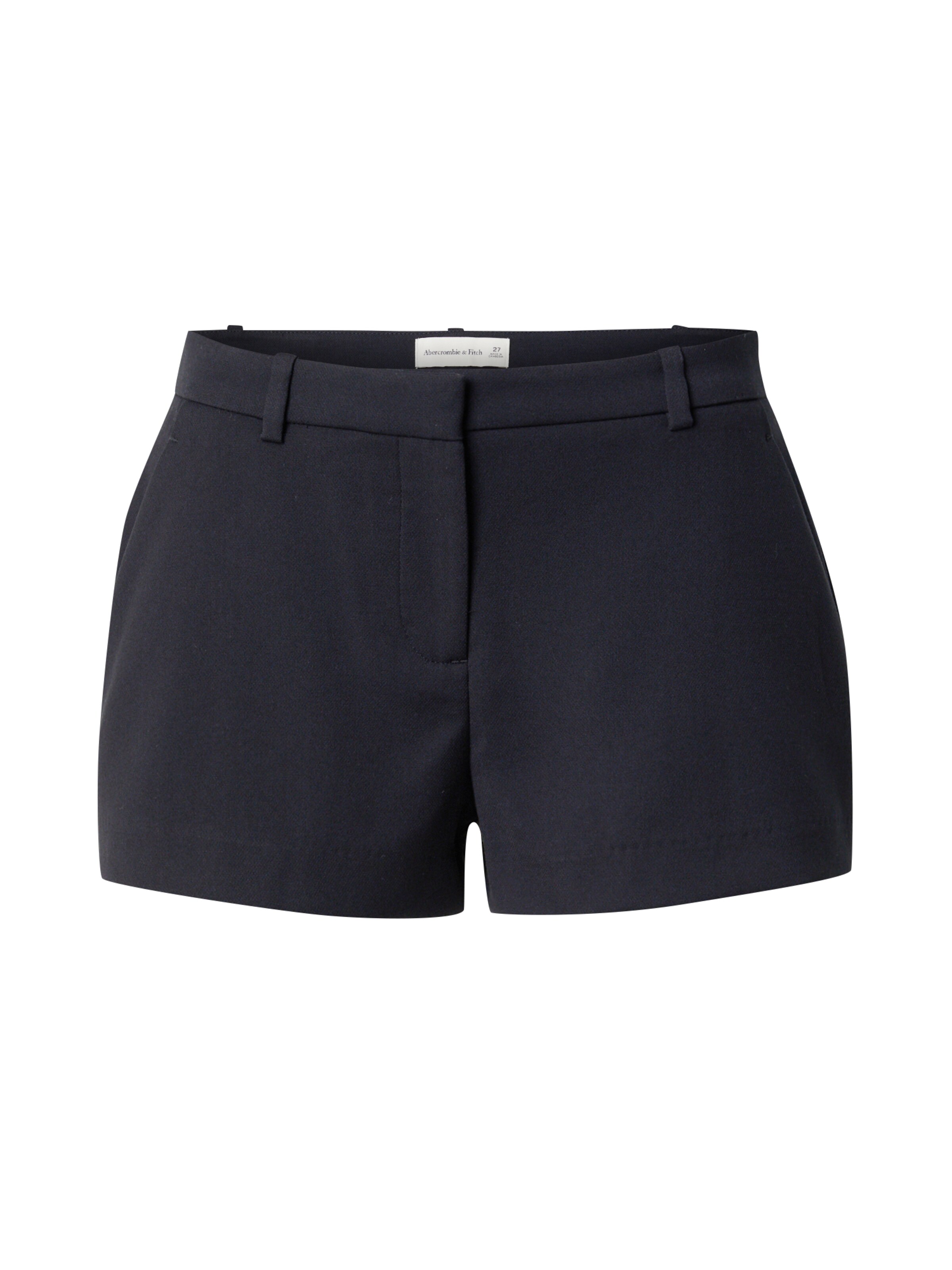 Abercrombie & Fitch Štandardný strih Nohavice - Čierna: predná strana