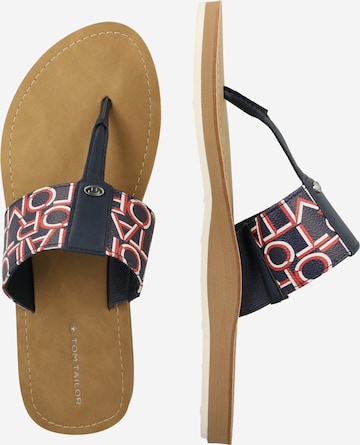 TOM TAILOR T-Bar Sandals in Blue