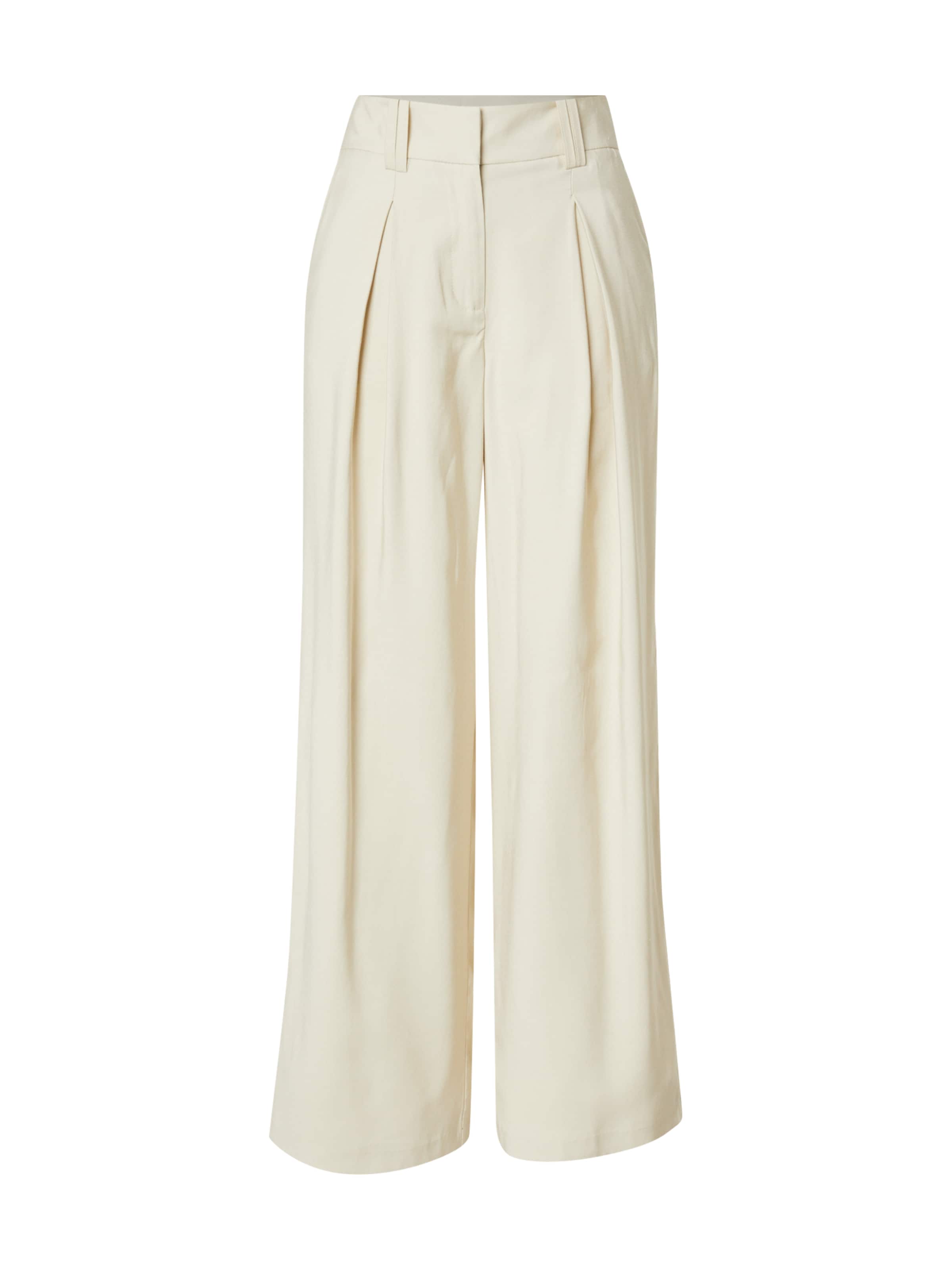 Aware Wide leg Pleat-Front Pants 'VMPure' in Beige: front