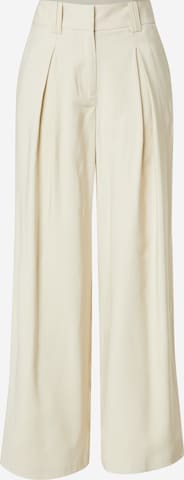 AwareWide Leg/ Široke nogavice Hlače s naborima 'VMPure' - bež boja: prednji dio