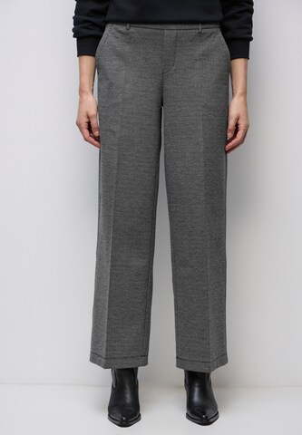 Street One Studio Wide leg Pleated Pants in Grey: front