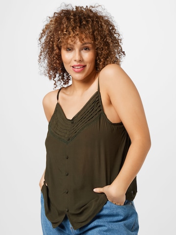 ABOUT YOU Curvy Top 'Vivian' in Green: front