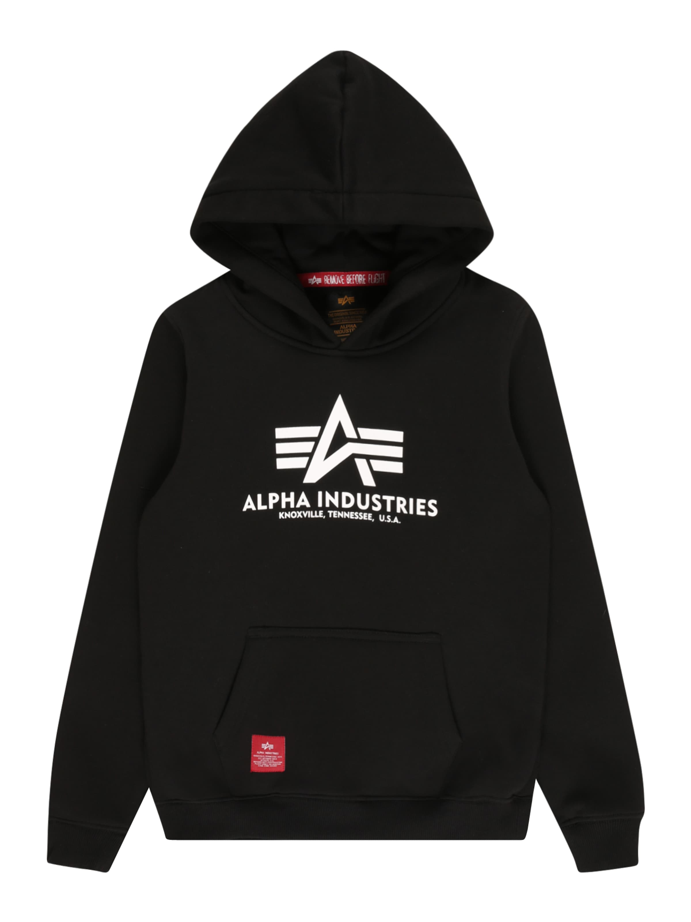 ALPHA INDUSTRIES Μπλούζα φούτερ σε μαύρο: μπροστά