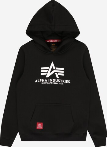 Felpa di ALPHA INDUSTRIES in nero: frontale