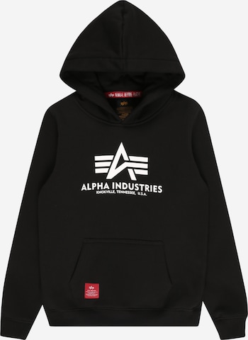ALPHA INDUSTRIES - Sweatshirt em preto: frente