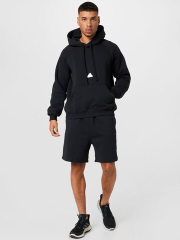 juoda ADIDAS SPORTSWEAR Standartinis Sportinės kelnės 'Fleece'