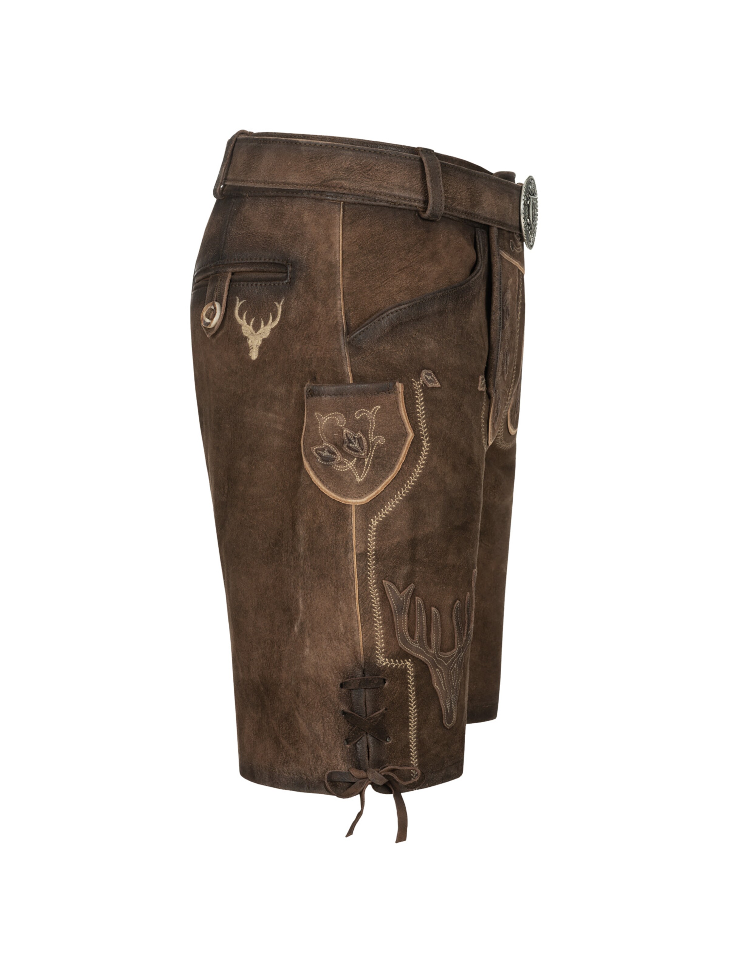 Krüger Buam Regular Traditional pants ' Werner ' in Brown