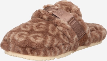 UGG Slippers 'FLUFF IT POP' in Brown: front