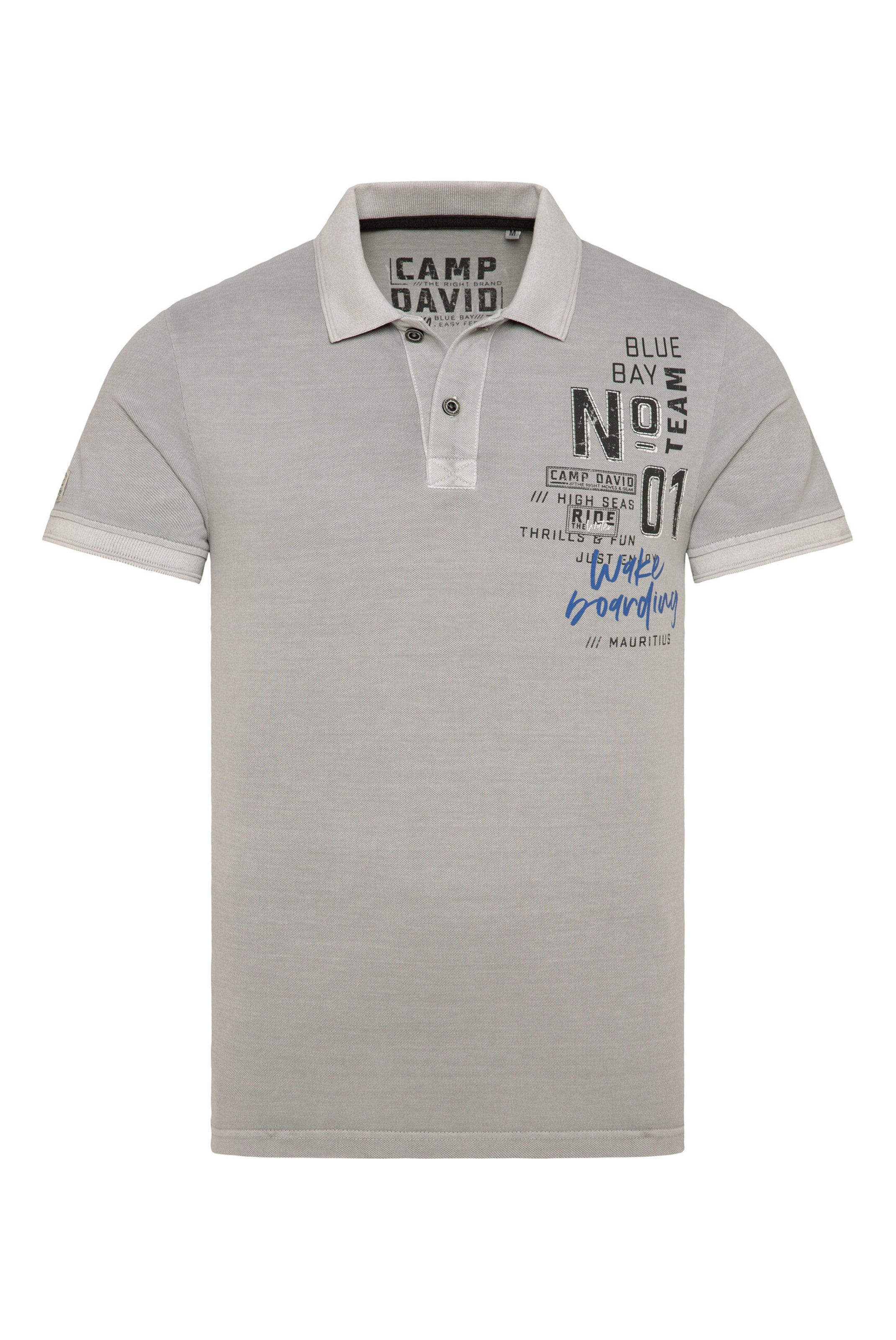CAMP DAVID T-shirt i grå: framsida