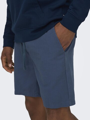 Only & Sons Normalny krój Spodnie 'TEL' w kolorze niebieski