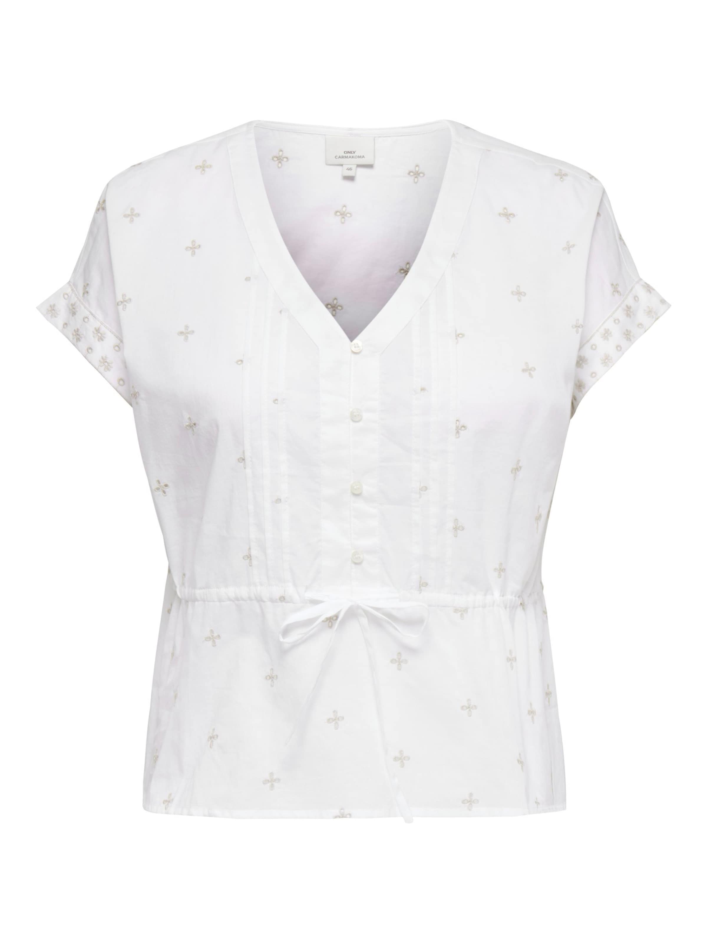 Camicia da donna 'CARKuna' di ONLY Carmakoma in bianco: frontale