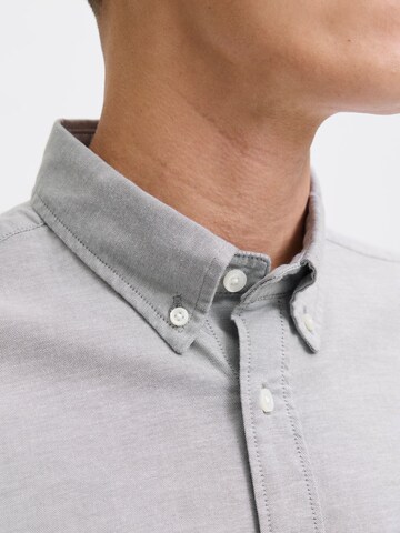 JACK & JONES Slim fit Button Up Shirt 'JPRBLUBrook' in Grey