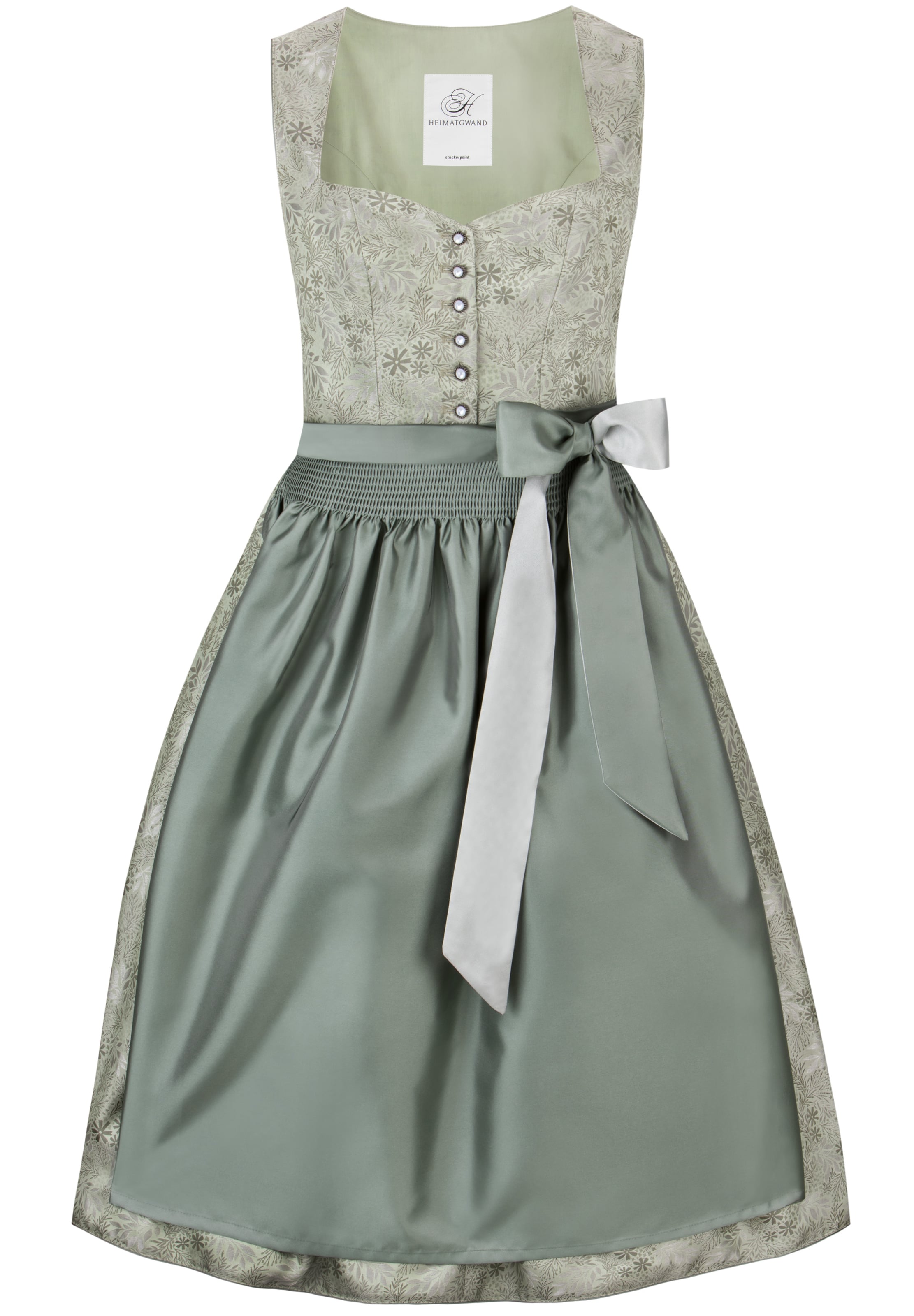 STOCKERPOINT Dirndl 'Sandrine' in Grün: Vorderseite