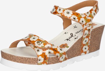 PANAMA JACK Strap Sandals 'Julia Garden' in Yellow: front