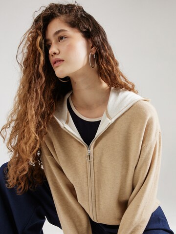 MUSTANG Zip-Up Hoodie 'SANTA FE' in Beige