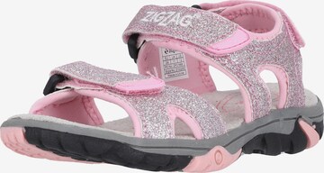 ZigZag Sandals 'Yani' in Pink: front