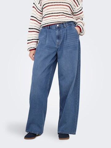 Wide leg Jeans con pieghe 'ONLIvy' di ONLY in blu: frontale