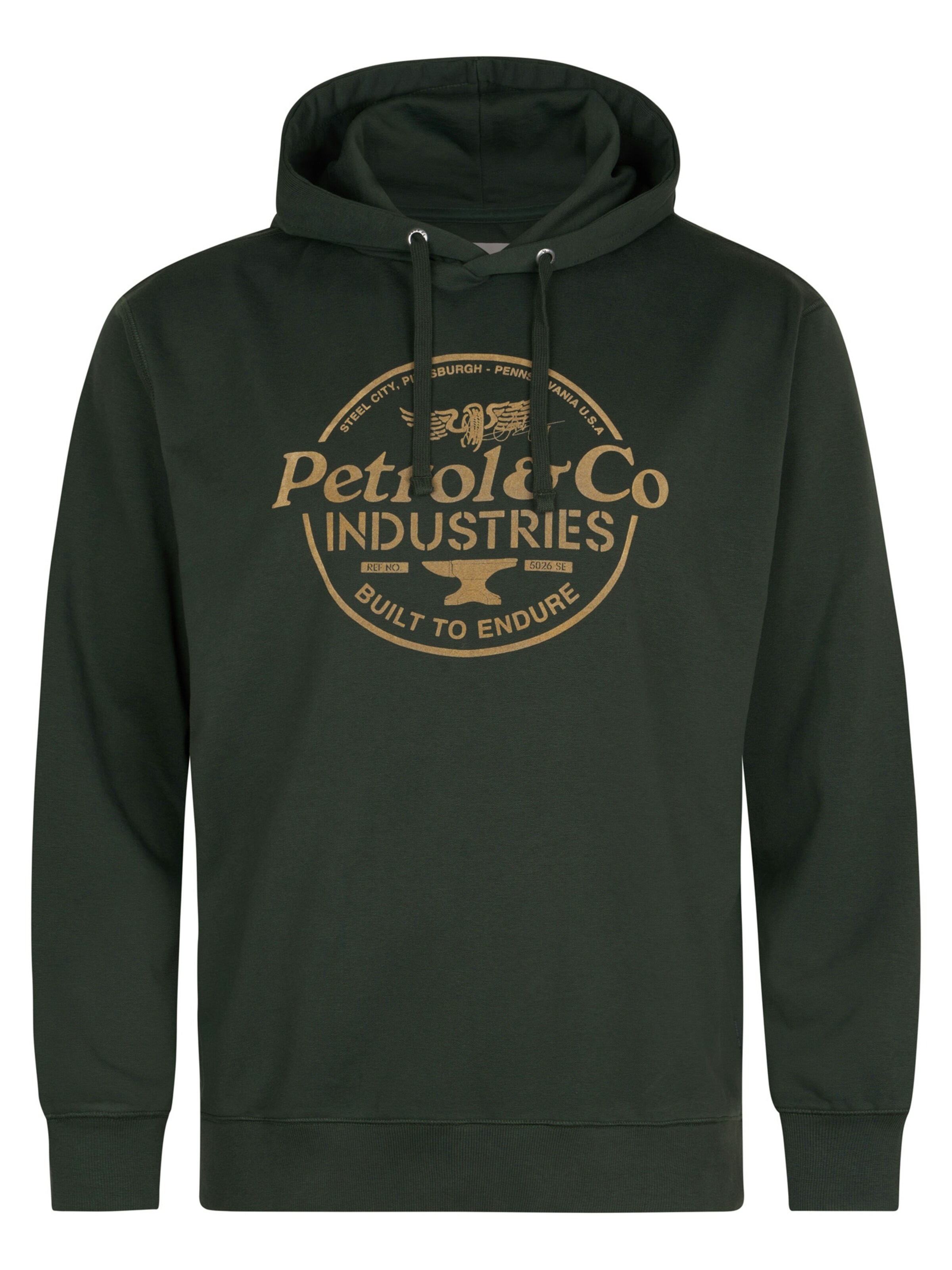 Sweat-shirt Petrol Industries en vert : devant