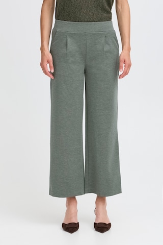 Wide Leg Pantalon 'BYRizetta' b.young en vert : devant