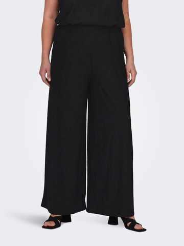 Wide Leg Pantalon ONLY Carmakoma en noir : devant