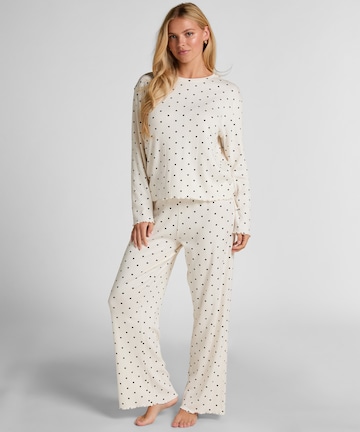 Hunkemöller Pyjamabroek in Wit