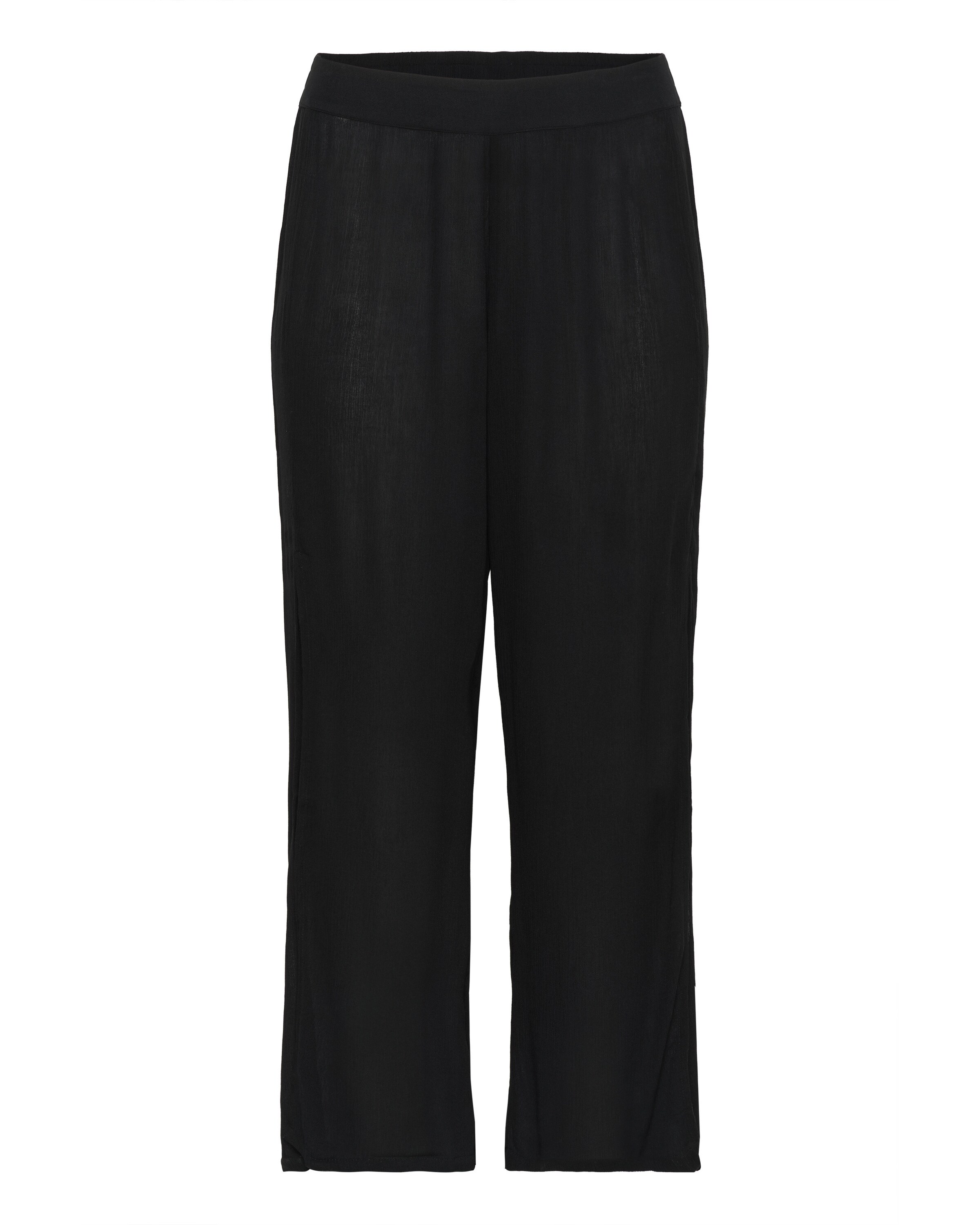 KAFFE CURVE Wide leg Trousers in Black: front