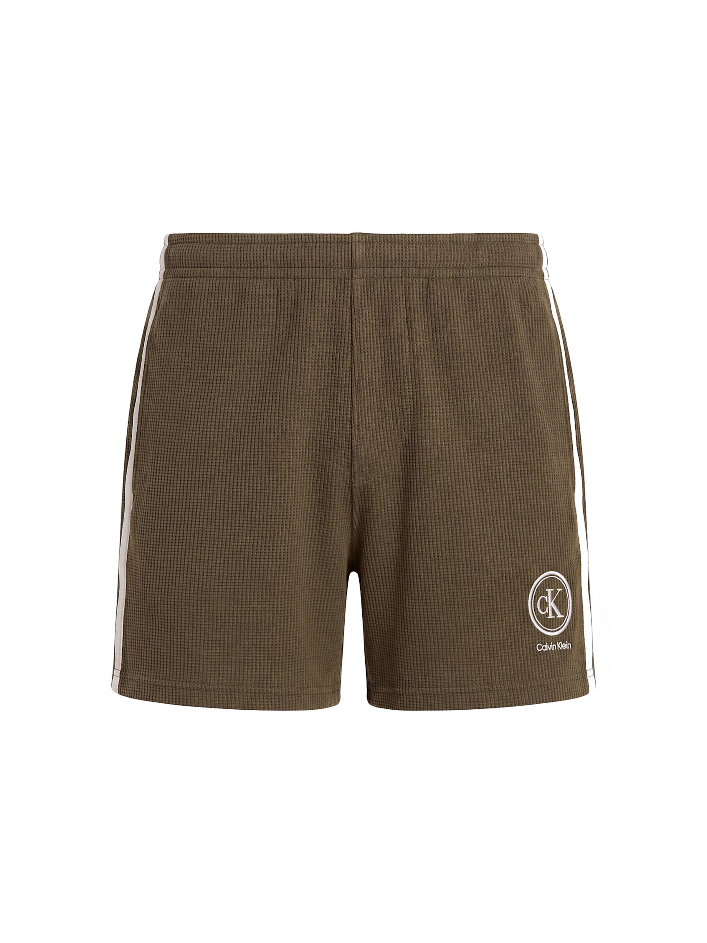 Calvin Klein Broek in 31-32 in de kleur Olijfgroen / Wit, Productweergave