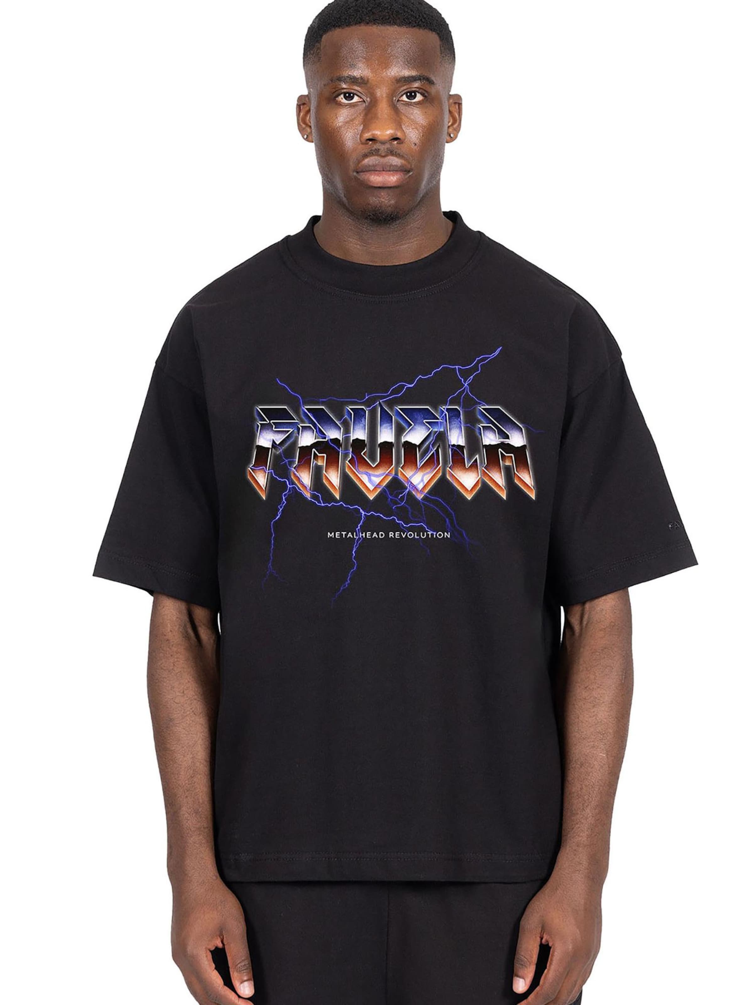 FAVELA Shirt 'Metalhead'‌‌‌‌‌ in Schwarz: Vorderseite