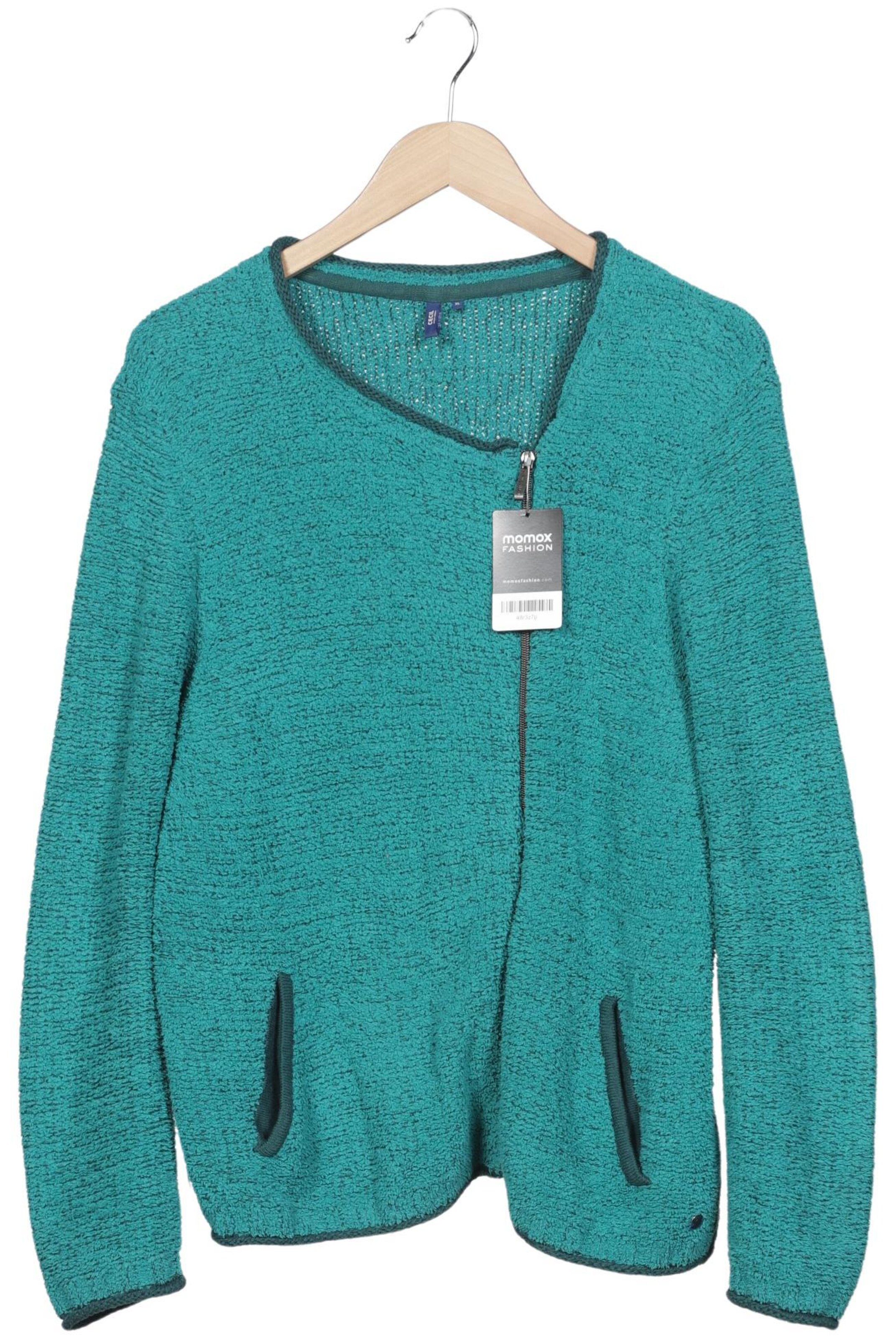 CECIL Sweatshirt & Zip-Up Hoodie in XL in Green: front