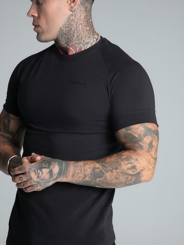 SikSilk Shirt 'Smart Tech' in Zwart