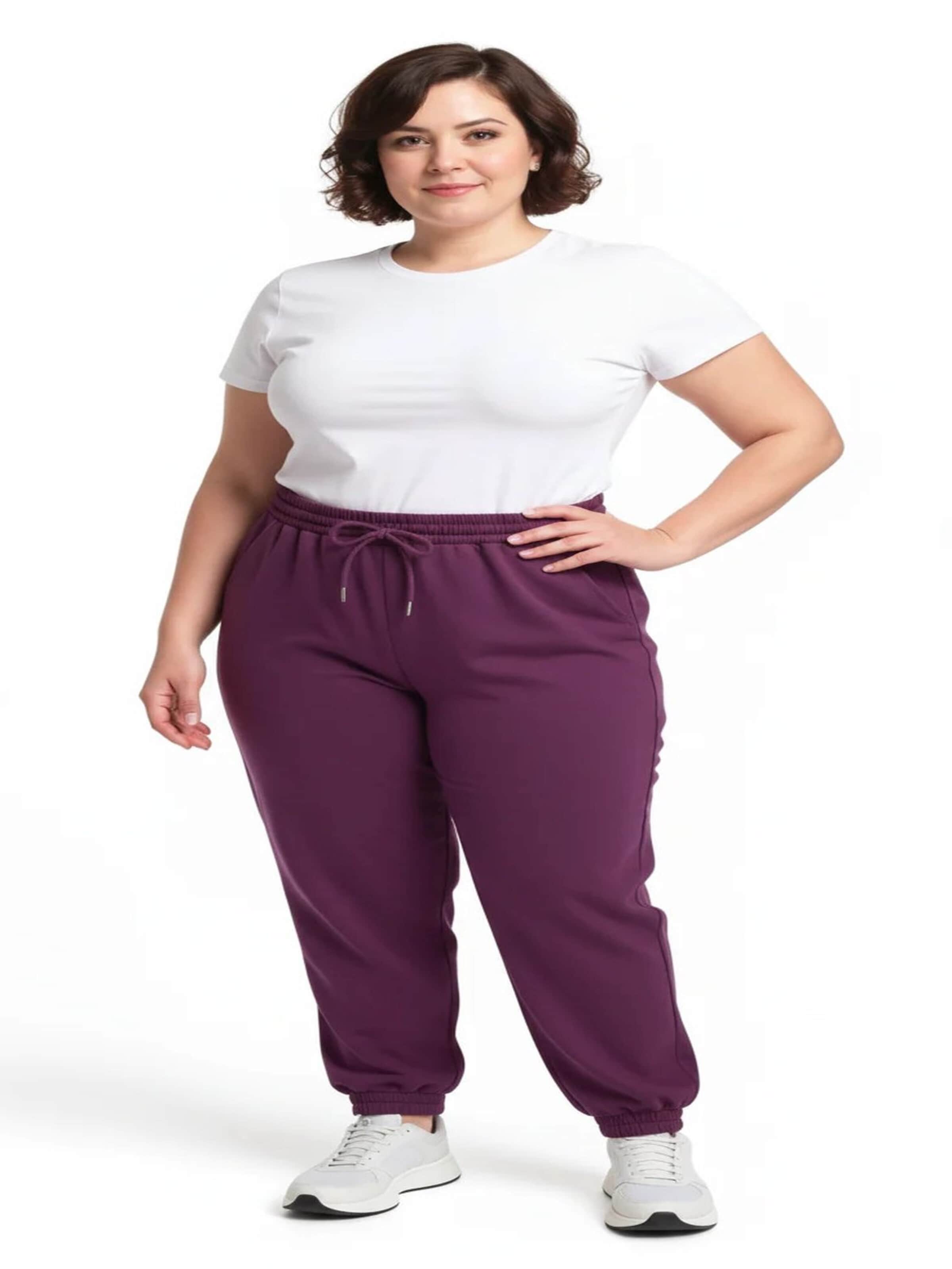Effilé Pantalon Shape Of You en violet : devant
