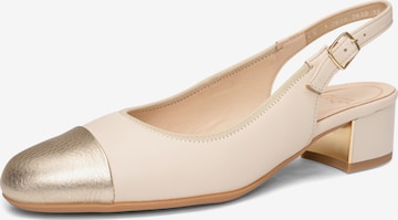 ARA Slingpumps in Beige: Vorderseite