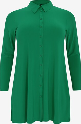 Yoek Blouse 'Dolce' in Groen: voorkant