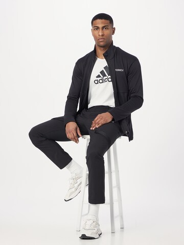 ADIDAS TERREX Athletic Fleece Jacket in Black