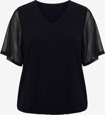Camicia da donna di Ulla Popken in nero: frontale